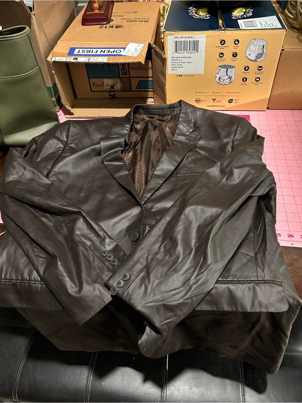Andrew Fezza Classic Brown Leather Blazer